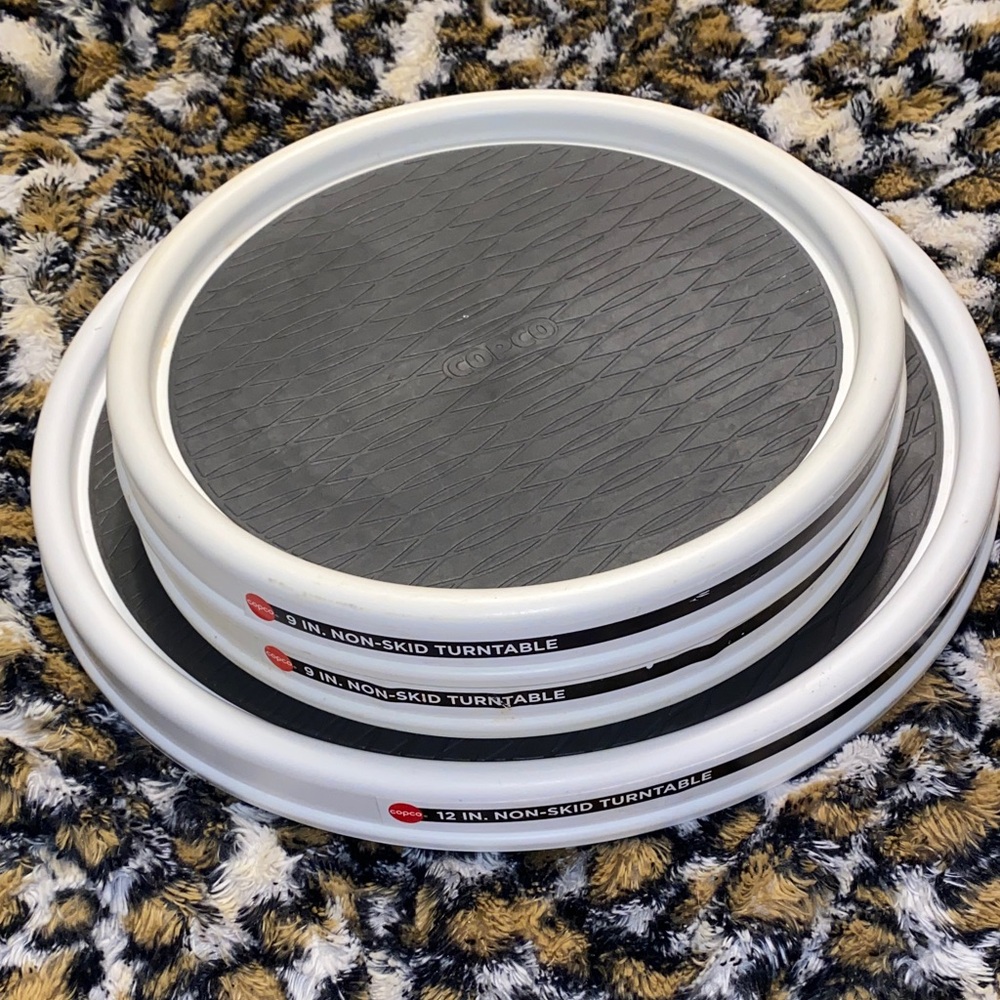 Copco Lazy Susan Set (3) 9” & 12” Non Skid Turntables